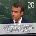 Accord de Paris sur le climat : « Je respecte la décision de Donald Trump », Emmanuel Macron