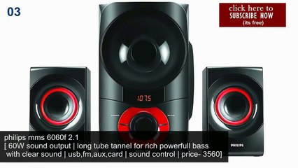 10 Best Home 2.1-5.1 speaker-woofer under Rs 6000 ($100)