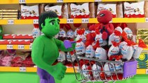 HULK FATTY OR SKINNY -- Frozen Elsa Superhero Babies Play Doh Cartoons Stop Motion Animations