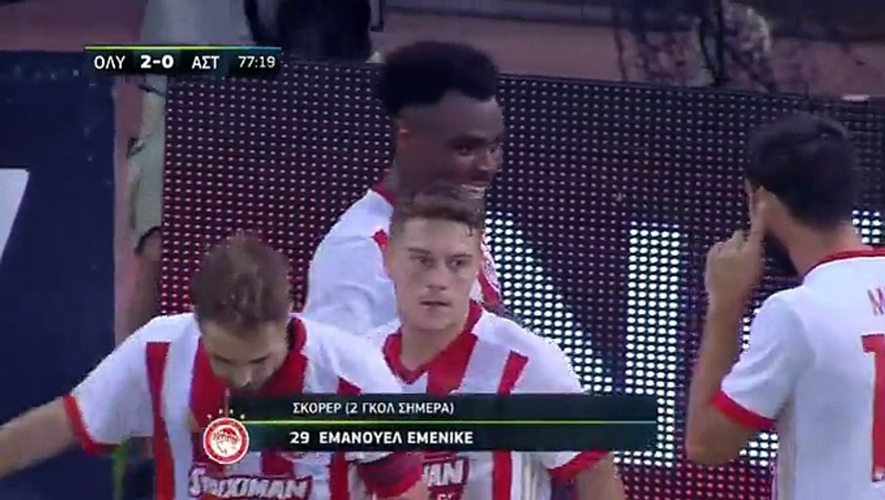 Olympiakos Piraeus 2-0 Asteras Tripolis But Emmanuel Emenike Goal HD - 19.09.2017