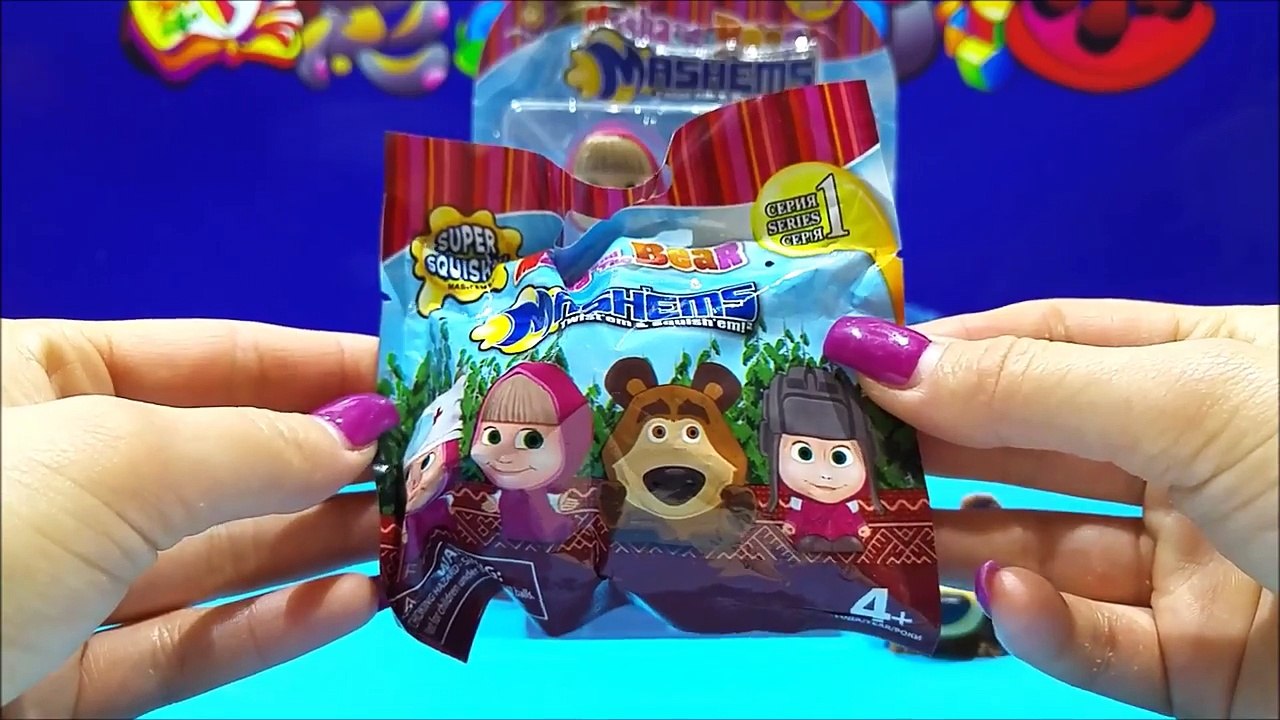Masha and the Bear Toys Mashems Series 1 Super Squishy Toys Video ★ Маша и Медведь new Игрушки