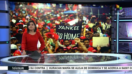 Venezolanos marchan en rechazo al discurso de Trump ante la ONU