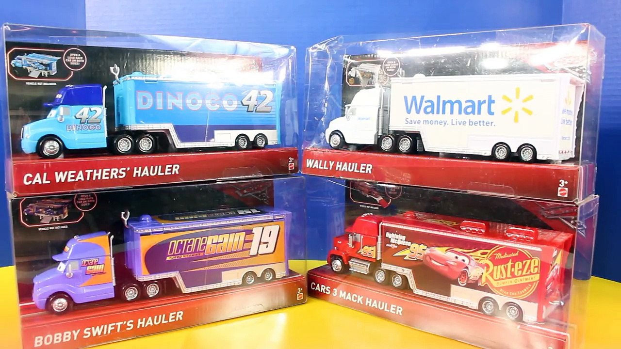 Disney Pixar Cars 3 Hauler Collection Bobby Swift Cal Weathers Mack Wally Lightning McQueen