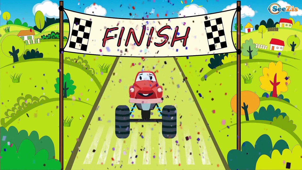 The Red Truck with Cars Friends + 1 Hour kids videos compilation Service & Emergency Vehicles