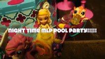 NIGHT TIME MY LITTLE PONY POOL PARTY!!!