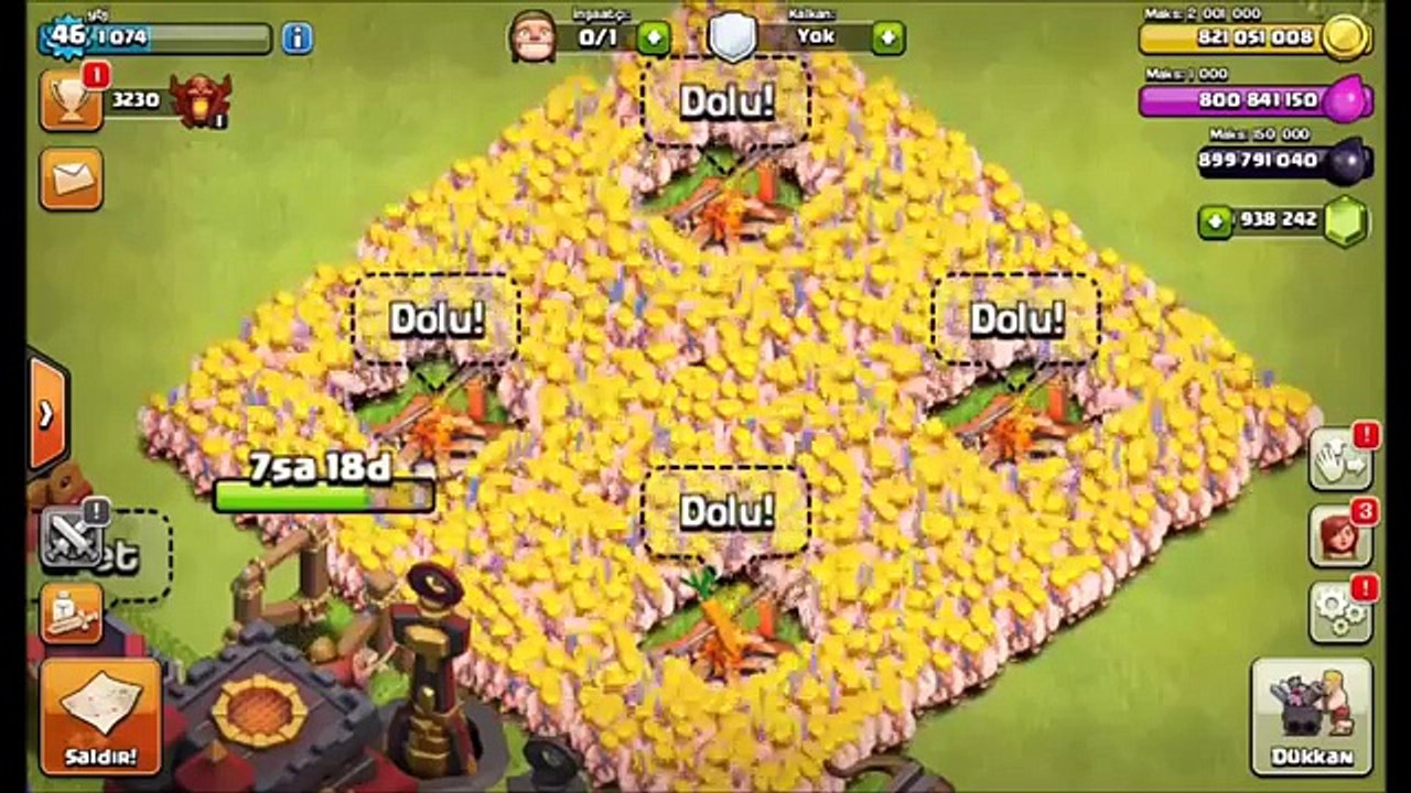 MAX LEVEL 2000 BARBAR SALDIRISI Clash Of Clans