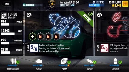 CSR Racing 2 Tune T5 Lamborghini Huracan 1/2 Mile