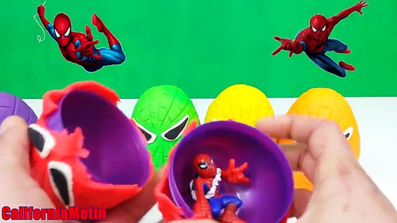 Play-Doh Rainbow Spider-Man Marvel Super Hero Squad Toys Surprise Eggs