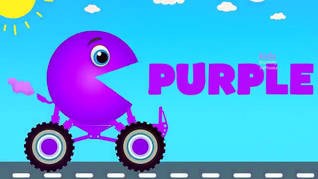 Learn Colors With Pacman For Kids - Colour Balls - Funny Video For Kids