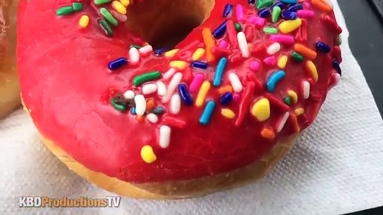 Shipley DoNuts in Galveston, Texas Glazed, Cherry & Apple Fritter