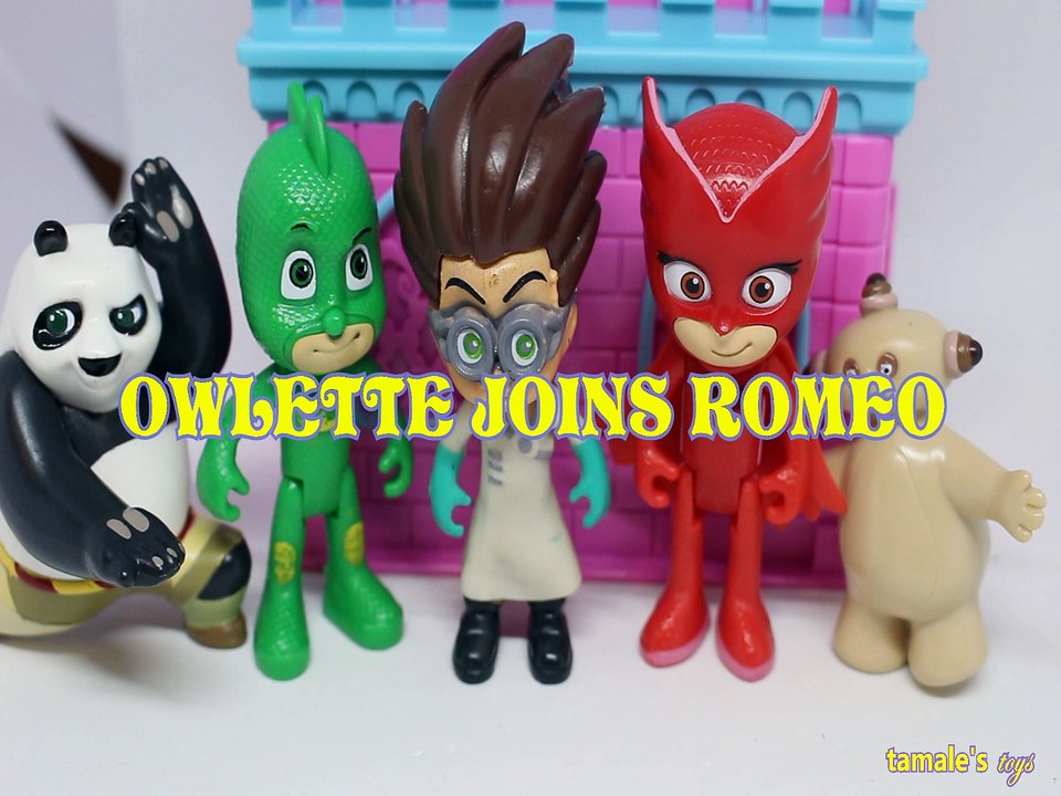 OWLETTE JOINS ROMEO PO DRAGON WARRIOR MAKKA PAKKA TOYS PLAY PJ MASKS KUNG FU PANDA IN THE NIGHT GARDEN