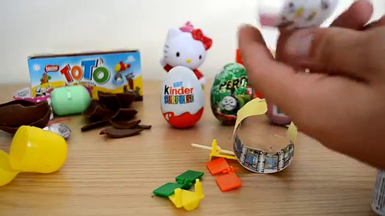 Chocolate Surprise Eggs Thomas The Tank Nestle TOTO Egg Hello kitty Sanrio Surprise Toys (