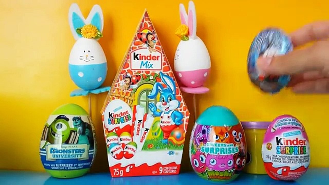 Easter new Kinder Surprise eggs,Thomas and friends Monsters university inc Moshi MsDisneyReviews