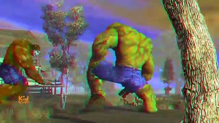Hulk Vs Red Hulk Anaglyph 3D Video Animation - Full HD Red Cyan Movie