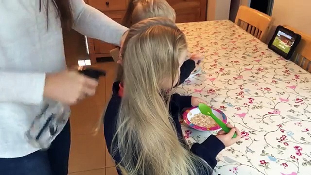 Parallel French Braid Pigtails Hair Tutorial by Two Little Girls Hairstyles