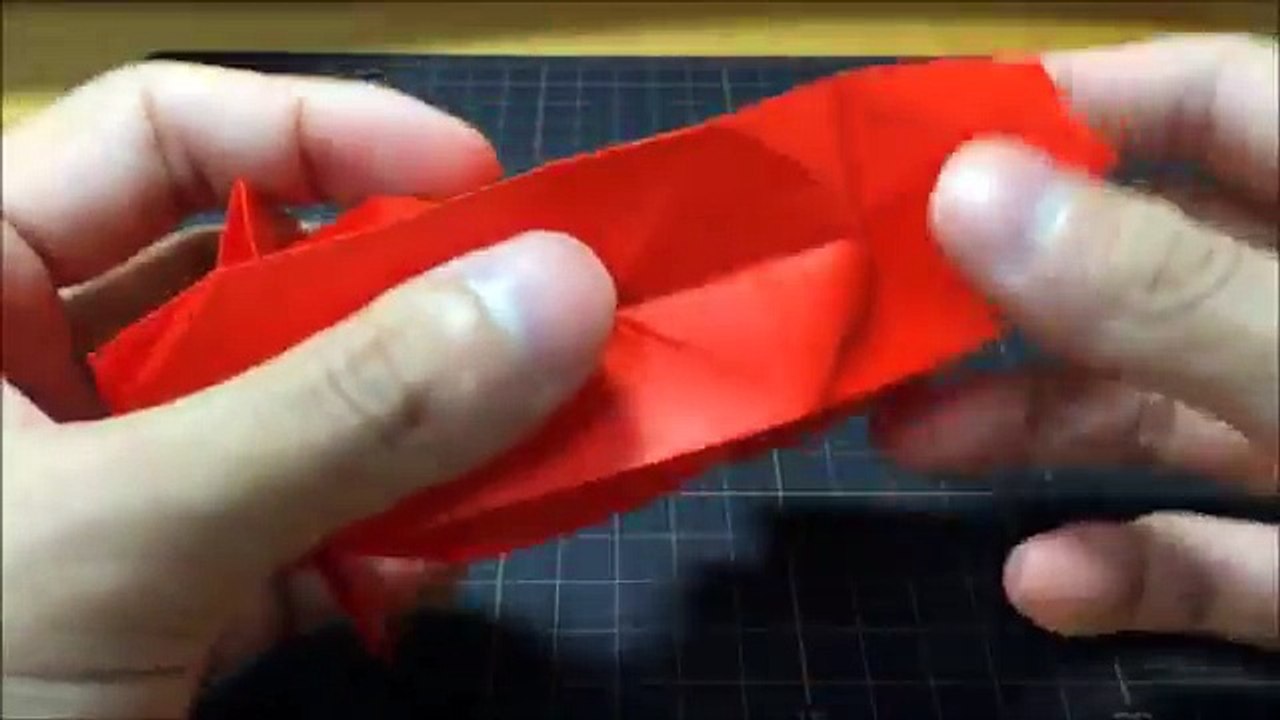 折り紙で５分グラードンを折ってみたよ！ ポケモン オメガルビーアルファサファイア 折り紙 作り方 How to make Origami Pokemon Groudon 종이접기