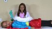 DOC MCSTUFFINS BAD BABY GIVES SUPERGIRL SURGERY Surprise Eggs Gumballs TOYS TO SEE