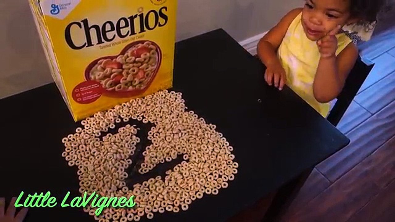 TODDLERS LEARN TO COUNT with Cheerios Numbers kids video!~ Little LaVignes