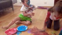Learn Colors for Children with Body Paint Finger Family Song Nursery Rhymes Learning Video & Paints