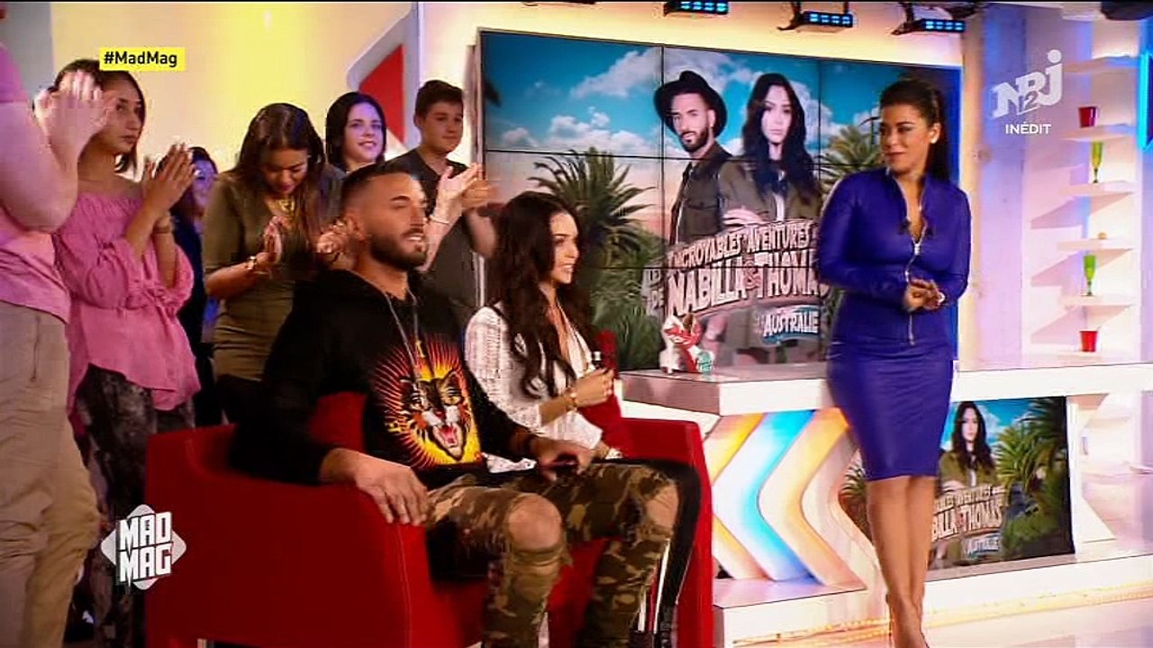 Regardez Nabilla et Ayem en larmes lors de leurs retrouvailles il y a quelques instants dans "Le Mad Mag" sur NRJ 12