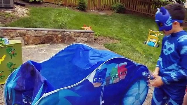 Surprises Inside Gekko Mobile Playtent PJ MASKS Catboy,Romeo & Owlette Opens Toys
