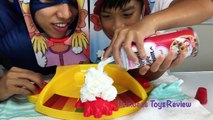 NEW PIE FACE SHOWDOWN CHALLENGE Whipped Cream in the Face Family Fun Game for Kids Egg Surprise Toys