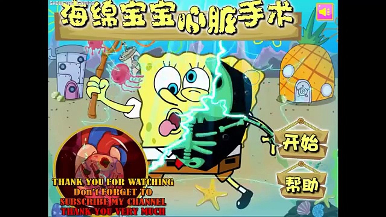 Sponge Bob heart surgery - Game Show - Game Play - new - HD