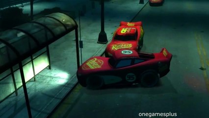 Retro Lightning McQueen Crash test thirteen jumps Disney car game GTA IV