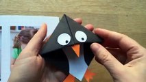 Easy Paper Penguin Corner Bookmark Crafts