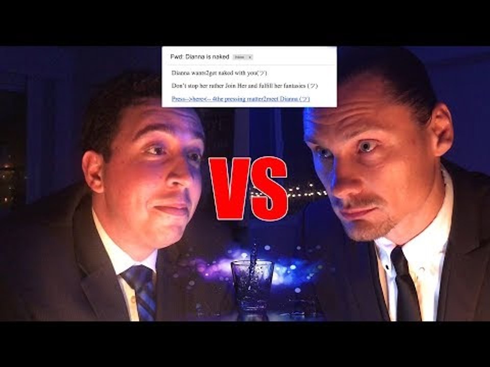 Two Friends React to Spam Emails in Hilarious Drinking Game