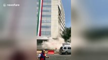 Government building partially collapses in Mexico quake