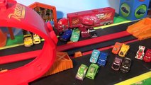 Pixar Cars Riplash Racer Re Match with Lightning McQueen, Funny Car Mater, and Francesco Bernoulli