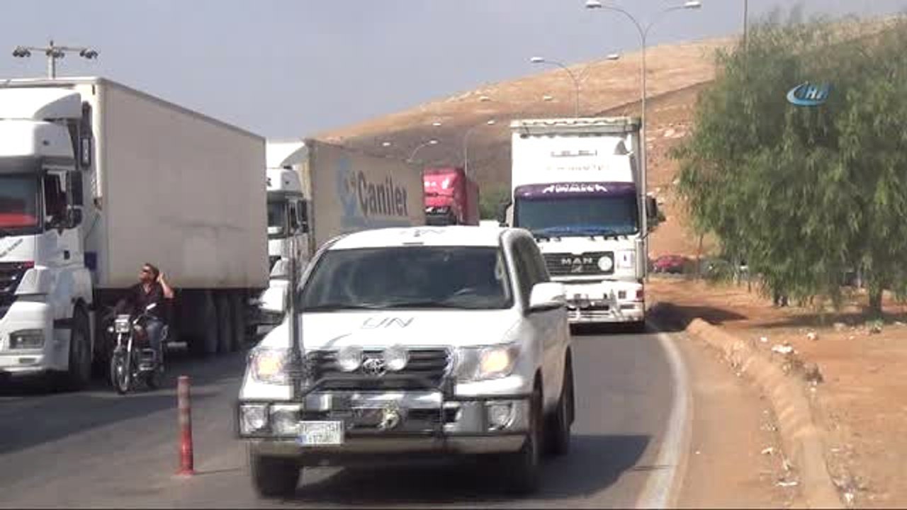 BM'nin 9 Yardım Tırı Cilvegözü Sınır Kapısı'ndan Suriye'ye Geçti