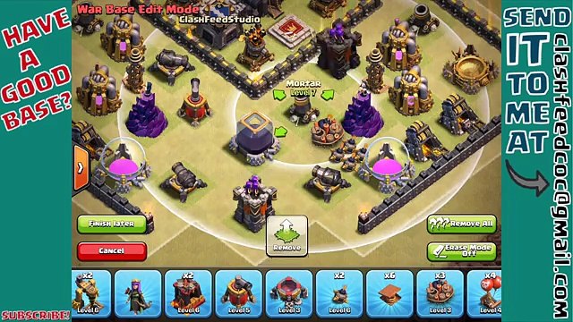 Clash of Clans - Town hall 7 (Th7) War Base + Defense REPLAY - ANTi Dragon ANTi Hog Strate