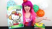 Coloring Hello Kitty GIANT Coloring Book Crayola Crayons | COLORING WITH KiMMi THE CLOWN