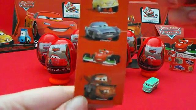 EPIC Surprise Eggs CARS Disney Pixar KINDER Sally Tror Tippin Lightning McQueen Huevo sorpresa