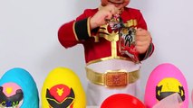 Power Rangers Megaforce Play-Doh Surprise Eggs Opening Fun With Red Ranger Ckn Toys