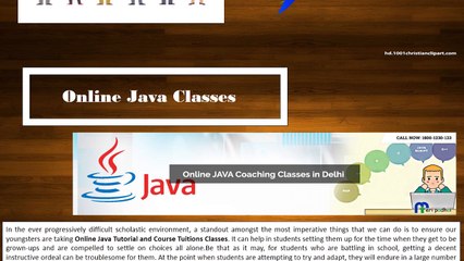 Online Java Classes, Call 1800-1230-133