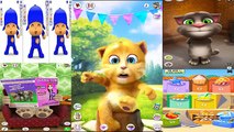 Learn Colors with Talking Tom with Talking Pocoyo with Talking Ginger with Talking Ben