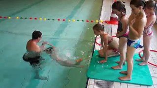 Biche dans apprendre à nager le poisson-chat