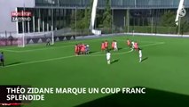 Zinedine Zidane : Le magnifique coup franc de son fils Théo Zidane (Vidéo)