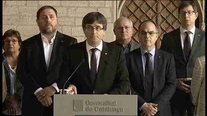 Puigdemont: "El Gobierno ha suspendido de facto la autonomía de Cataluña"