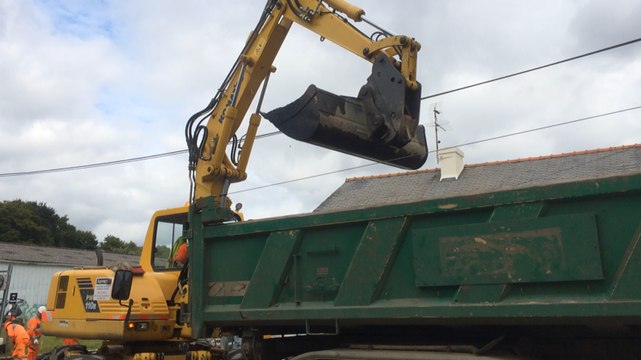 La réfection du passage à niveau est en cours