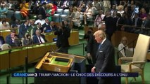 ONU: Donald Trump belliqueux, Emmanuel Macron pacifique