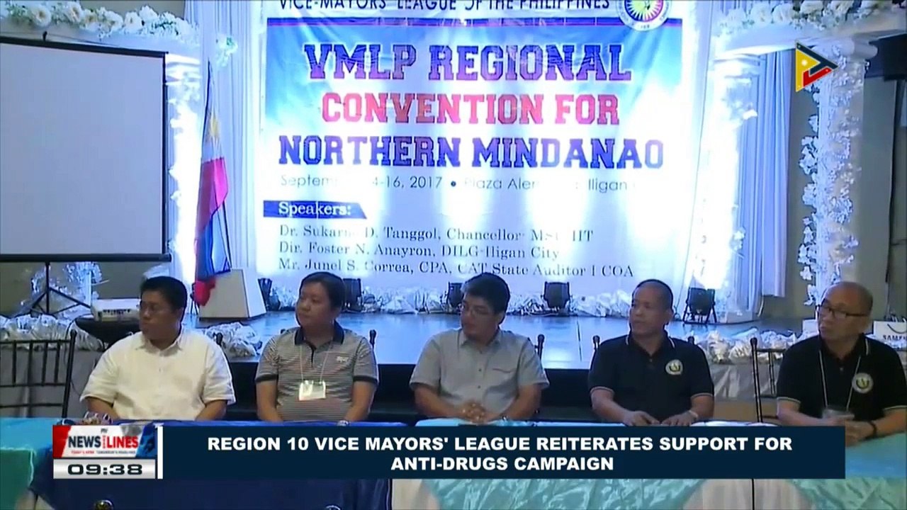 Region 10 Vice Mayors' League reiterates support for Anti-Drug Campaign