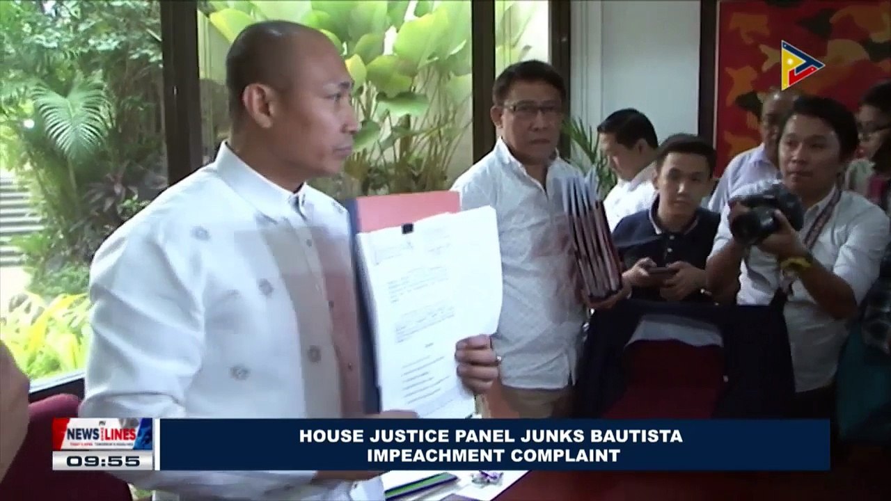 House Justice Panel junks Bautista impeachment complaint