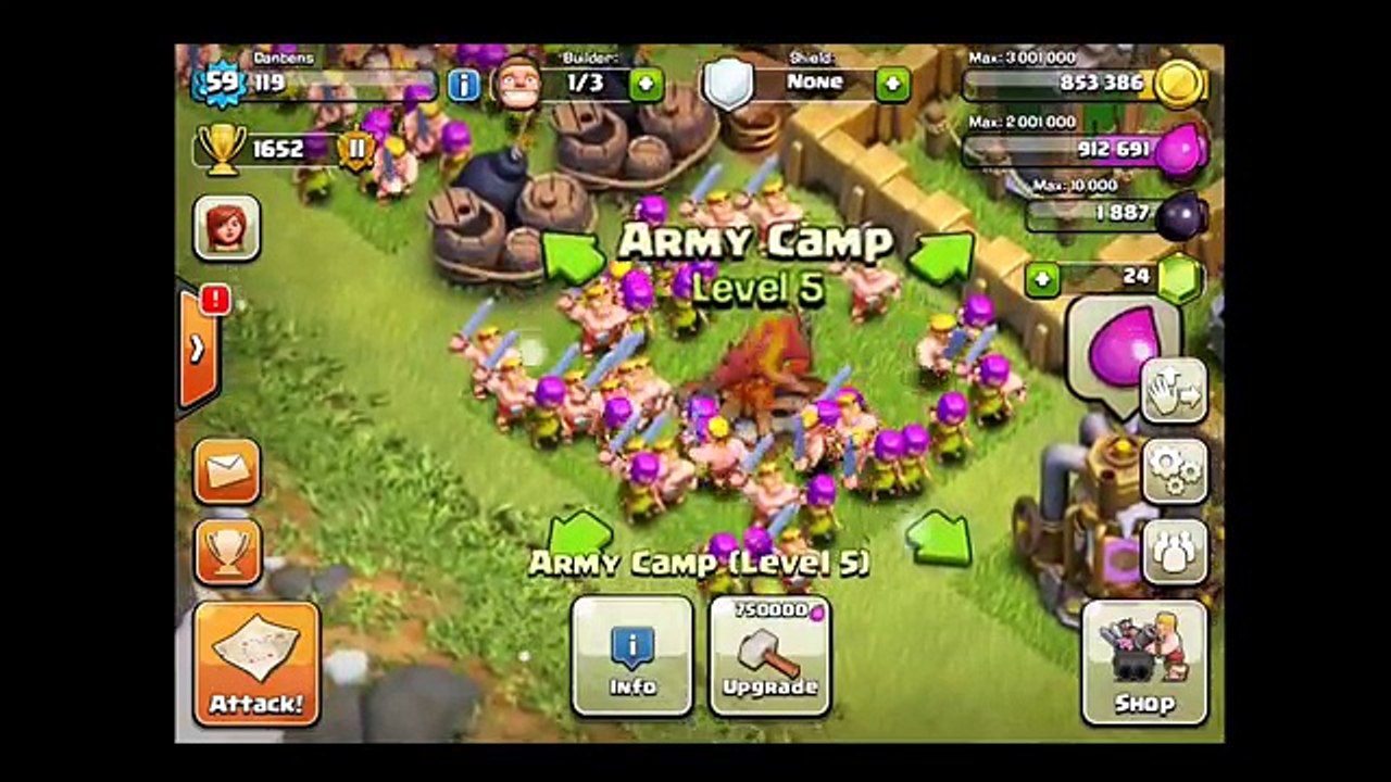 Clash of Clans - Gagner un maximum de ressources - Technique Barbare - Archer !!!