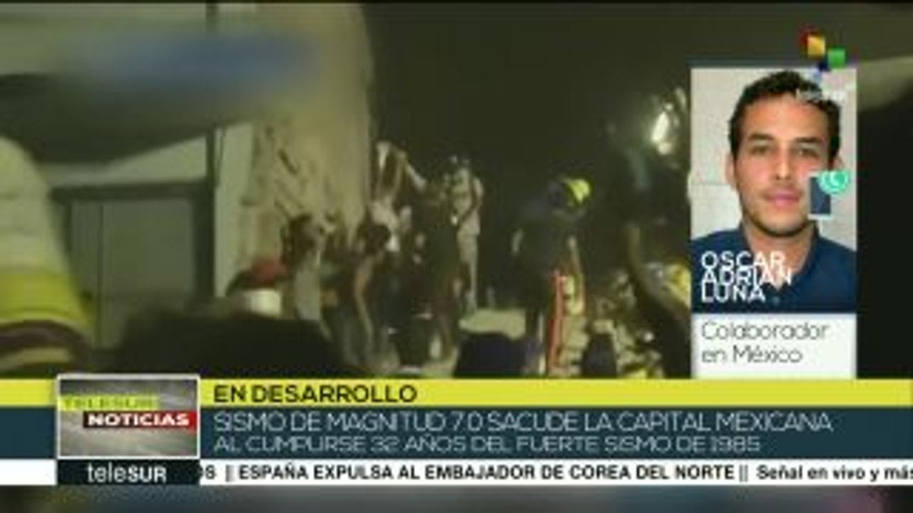 Mexicanos temen réplicas en la madrugada, permanecen fuera de su hogar