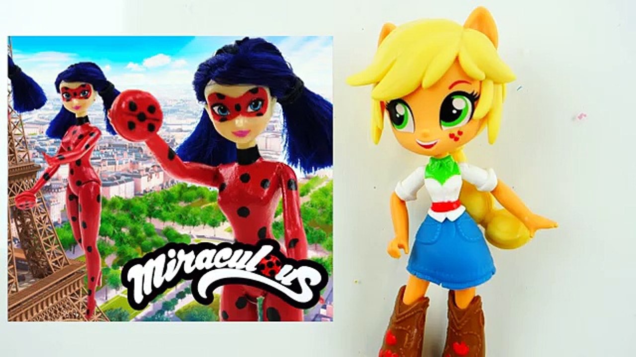 LADYBUG - Miraculous Ladybug & Cat Noir My Little Pony Custom Doll DIY from Equestria Girls Mini