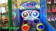 GIANT Chuck E Cheese Family Fun Indoor Games for Kids Children Play Area   HUGE CONSTRUCTION TRUCKS!